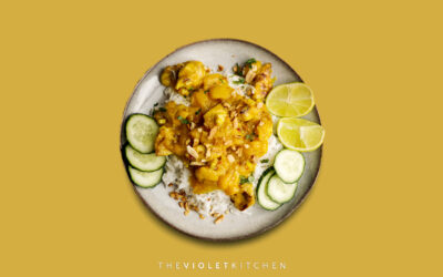 Curry di pollo e mango fresco