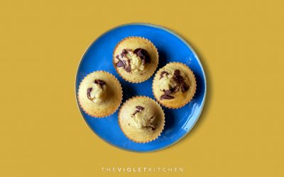 Muffin di semola con cocco e cioccolato fondente – senza grassi aggiunti